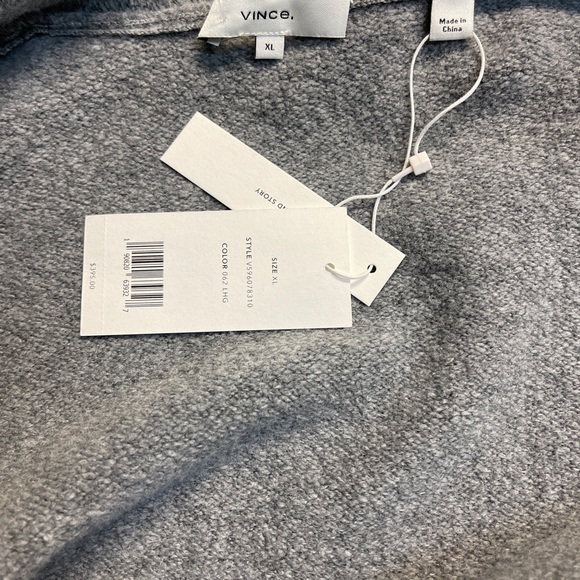 Vince Grey Heathered Shawl Collar Cardigan - Picture 6 of 7